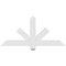 Ekena Millwork Kennewick Architectural Grade PVC Gable Bracket, 48"W x 22"H x 2"D x 4"F, 11/12 Pitch GBP048X22X0204KEN00 - alternate 3